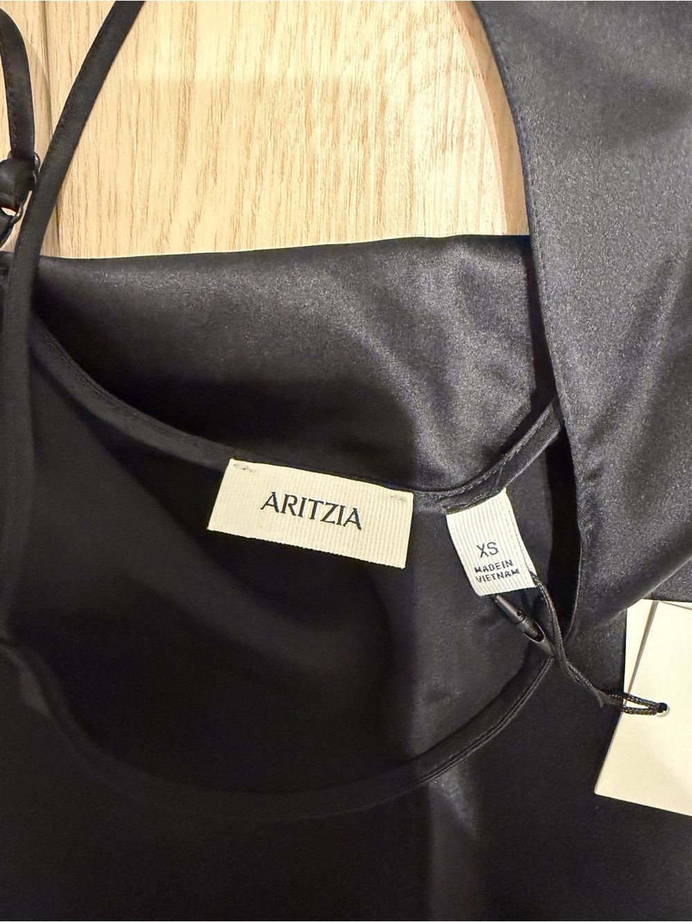 Aritzia Black Satin Slip Dress - NWT - Picture 2 of 3